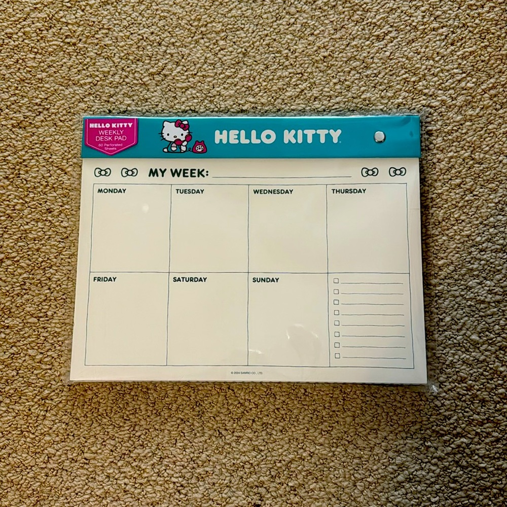 Hello Kitty Weekly Desk Pad